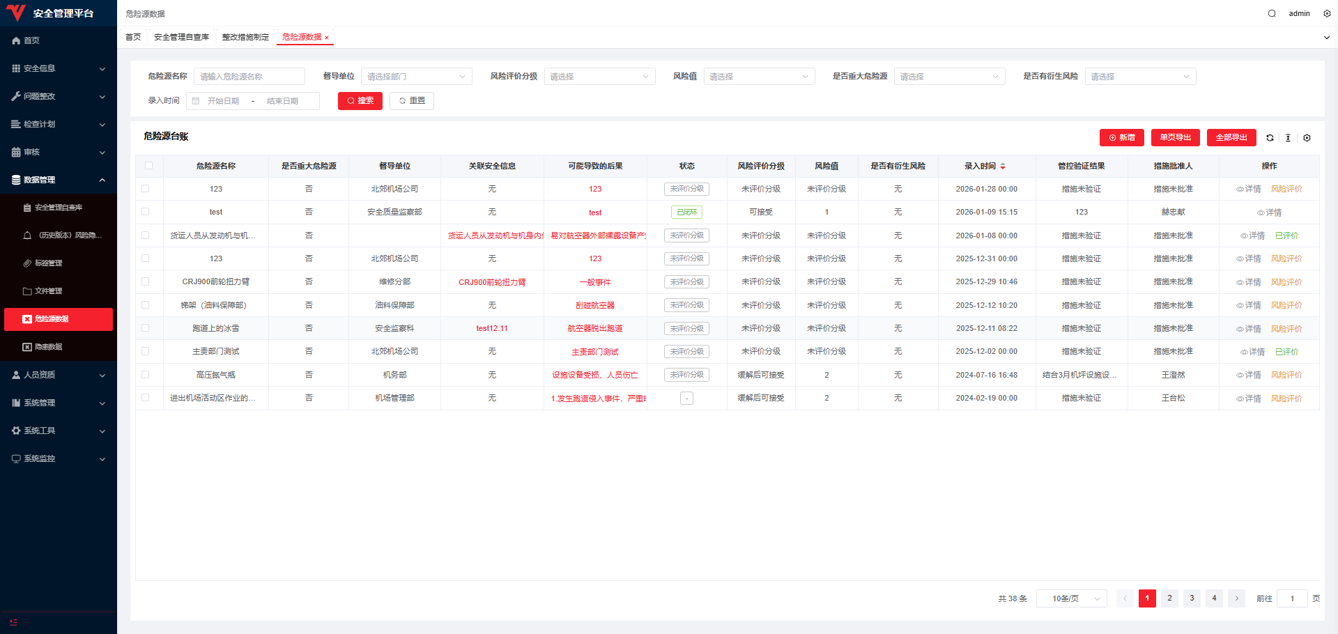风险隐患建模 · 分级管控